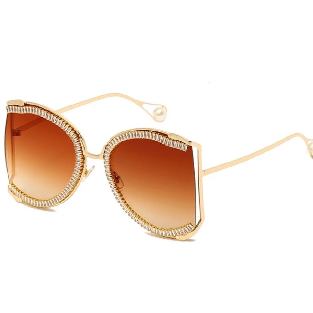 Brown rhinestone shades   